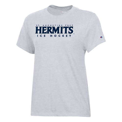  Champion Womens Oxford Grey Core Short Sleeve Tee - Hermits Ice Hockey