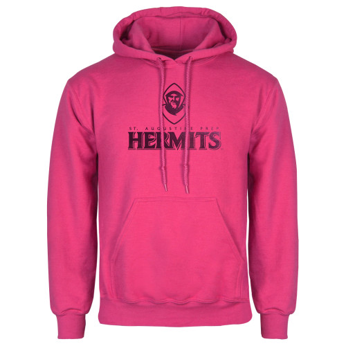  Womens Fuchsia Fleece Hoodie - Primary Mark  Foil