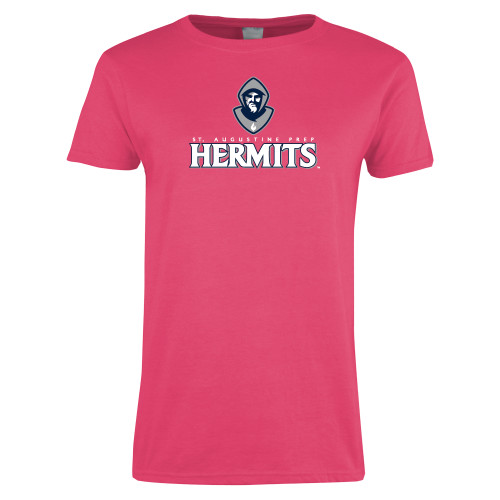  Womens Hot Pink Short Sleeve Tee - Primary Mark
