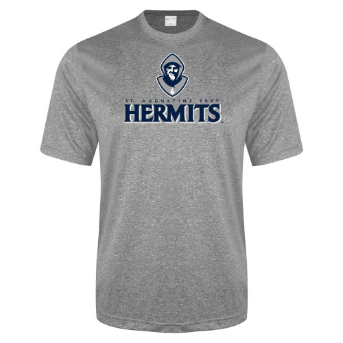  Grey Heather Performance Contender Tee - Primary Mark