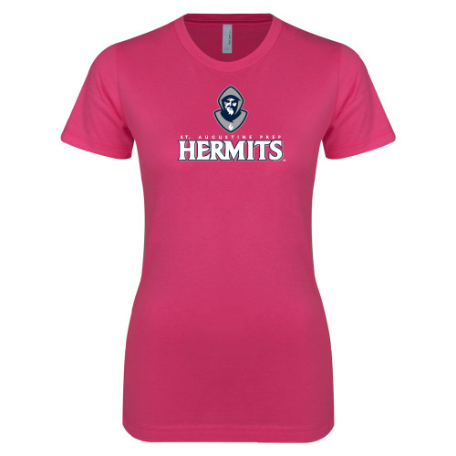  Next Level Womens Fuchsia Boyfriend Tee - Primary Mark