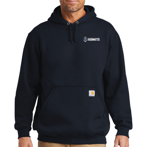 Carhartt Navy Midweight Hoodie - Horizontal Hermit Mark