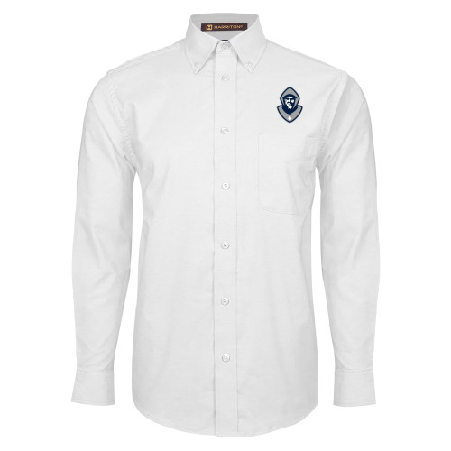  White Oxford Long Sleeve Shirt - Hermit Mascot