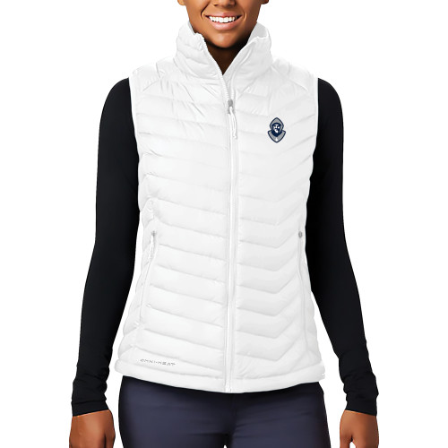  Columbia Womens White Powder Lite Vest - Hermit Mascot