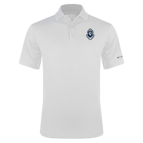  Columbia White Omni Wick Drive Polo - Hermit Mascot
