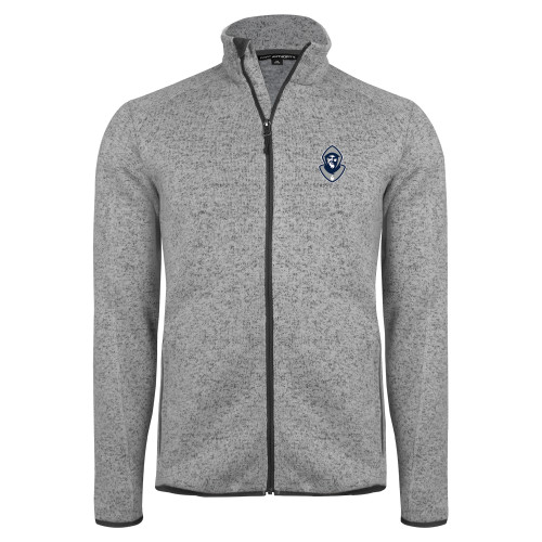 St. Augustine Grey Heather Sweater Fleece Jacket