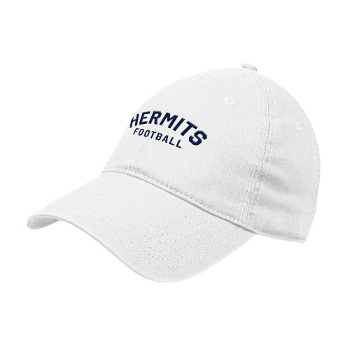  White Unstructured Adjustable Low Profile Hat - Hermits Football