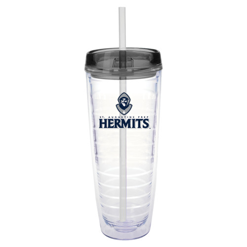  Tritan Double Wall Tumbler w/Charcoal Top 26oz - Primary Mark