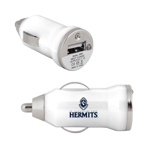  On the Go White Car Charger - Primary Mark