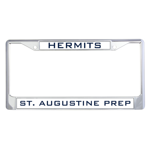  Metal License Plate Frame in Chrome - Hermits