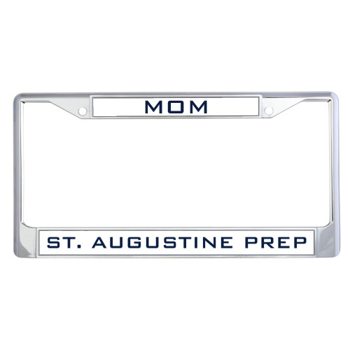  Mom Metal License Plate Frame in Chrome - Mom