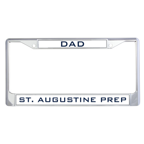  Dad Metal License Plate Frame in Chrome - Dad
