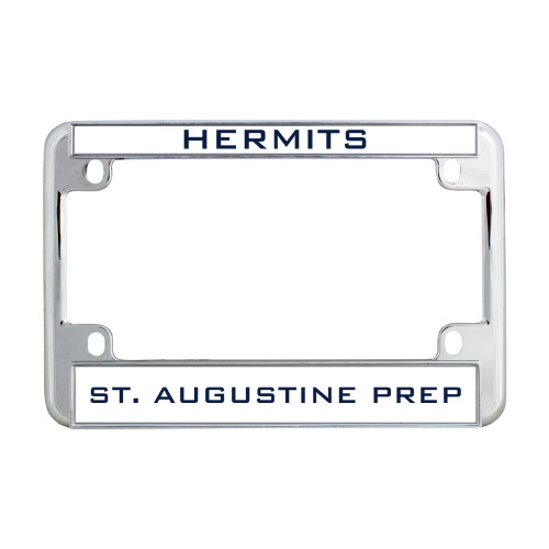  Metal Motorcycle License Plate Frame in Chrome - Hermits