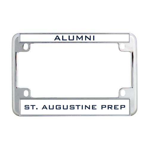  Metal Motorcycle License Plate Frame in Chrome - Alumni