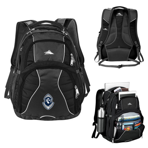  High Sierra Black Swerve Computer Backpack - Hermit Mascot
