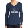 Thumbnail image for  Womens Navy Performance Long Sleeve V Neck Shirt