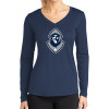 Thumbnail image for  Womens Navy Performance Long Sleeve V Neck Shirt