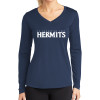 Thumbnail image for  Womens Navy Performance Long Sleeve V Neck Shirt