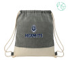 Thumbnail image for  Split Recycled Cotton Natural/Black Drawstring Bag