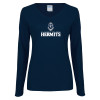 Thumbnail image for  Womens Navy Long Sleeve V Neck Tee