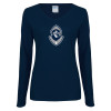 Thumbnail image for  Womens Navy Long Sleeve V Neck Tee