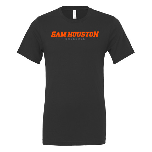  Bella + Canvas Black Jersey Cotton T Shirt - Sam Houston Baseball