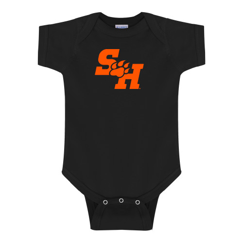  Black Infant Onesie - Primary Athletics Mark