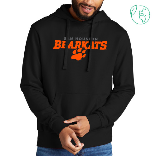  Allmade Black Organic French Terry Pullover Hoodie - Wordmark with Paw