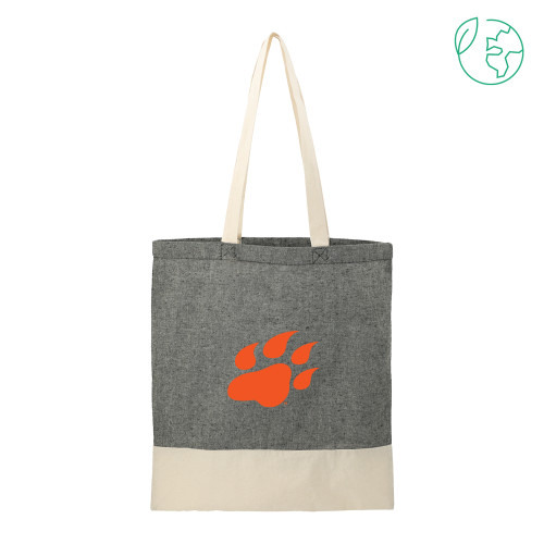  Split Recycled Black Cotton Twill Convention Tote - Secondary Athletics Mark