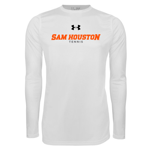  Under Armour White Long Sleeve Tech Tee - Sam Houston Tennis