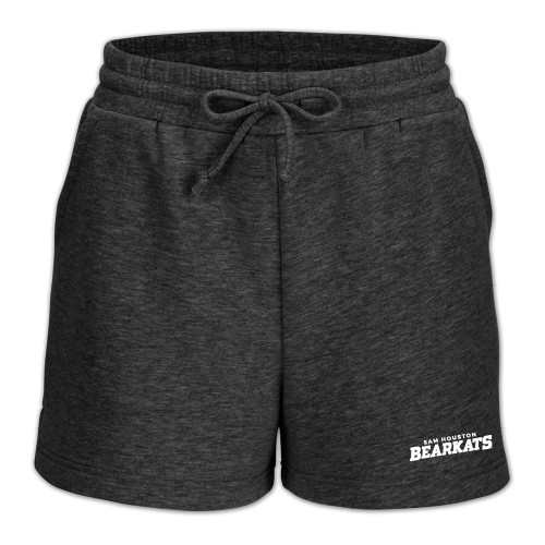  Boxercraft Womens Charcoal Heather Fleece Short - Wordmark