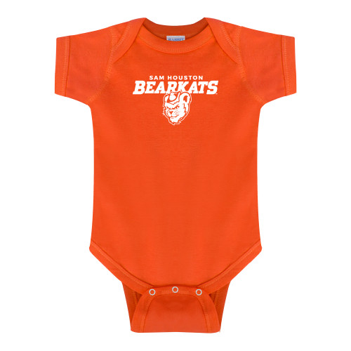  Orange Infant Onesie - Sam Houston Secondary Mascot Lockup