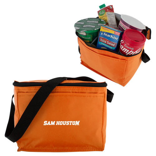  Six Pack Orange Cooler - Sam Houston Wordmark