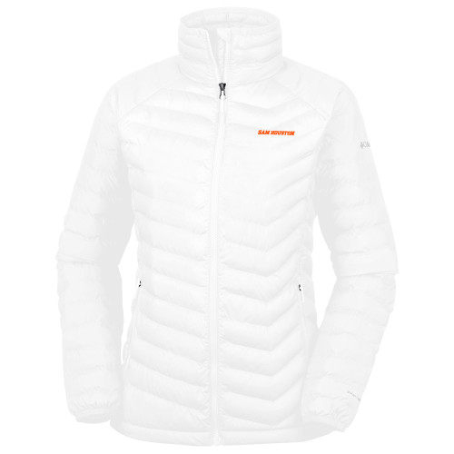  Columbia Womens White Powder Lite Jacket - Sam Houston Wordmark EMB