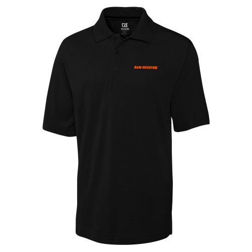  C&B Black Advantage TriBlend Pique Polo - Sam Houston Wordmark EMB