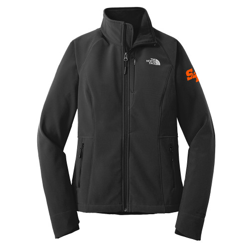  The North Face Womens Black Apex Barrier Softshell Jacket - Primary Athletics Mark EMB