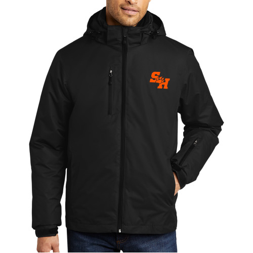  Black Vortex Waterproof 3 in 1 Jacket - Primary Athletics Mark EMB