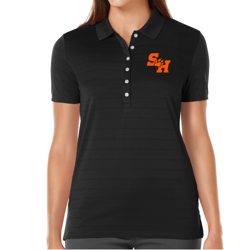  Callaway Womens Black Opti Vent Polo - Primary Athletics Mark EMB