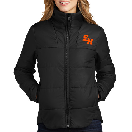  The North Face Womens Black Everyday Insulated Jacket - Primary Athletics Mark EMB