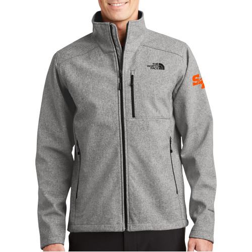  The North Face Grey Heather Apex Barrier Softshell Jacket - Primary Athletics Mark EMB