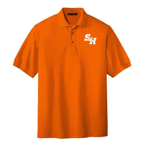  Orange Silk Touch Polo - Primary Athletics Mark EMB