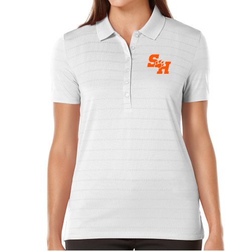  Callaway Womens White Opti Vent Polo - Primary Athletics Mark EMB