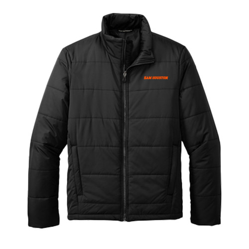  Black Puffer Jacket - Sam Houston Wordmark EMB