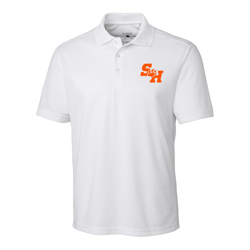  C&B White Clique Ice Pique Polo - Primary Athletics Mark EMB