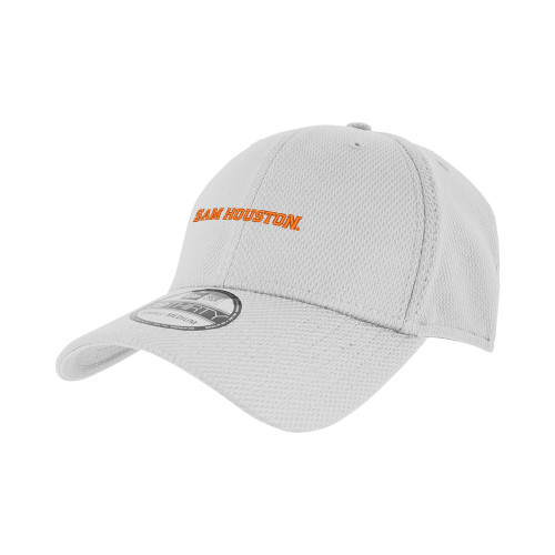  New Era White Diamond Era 39Thirty Stretch Fit Hat - Sam Houston Wordmark EMB