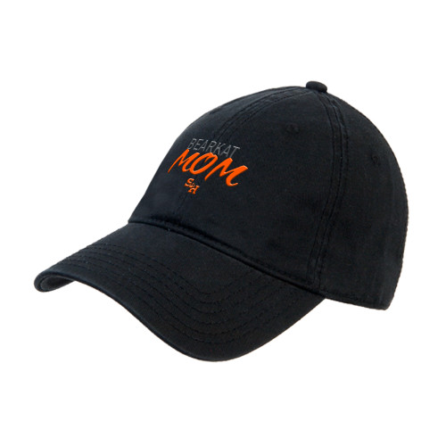  Black Unstructured Adjustable Low Profile Hat - Mom