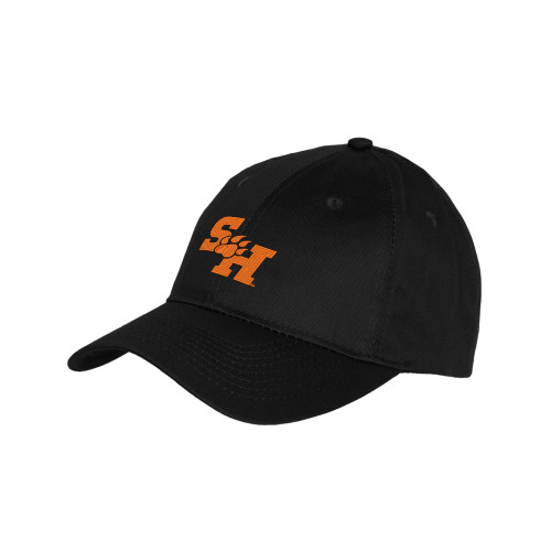  Youth Black Pro Style Hat - Primary Athletics Mark EMB