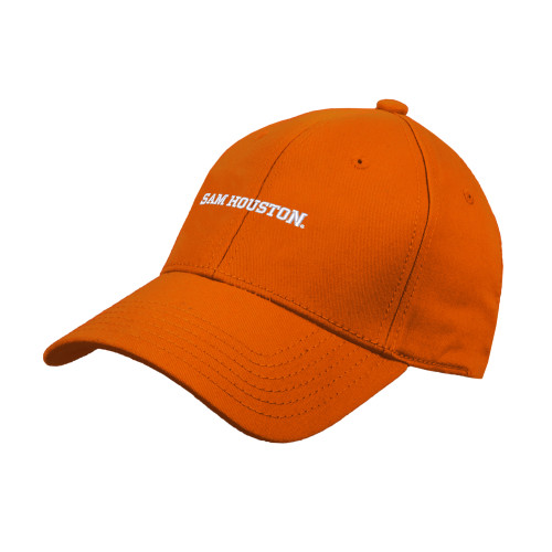  Orange Structured Adjustable Pro Style Hat - Sam Houston Wordmark EMB