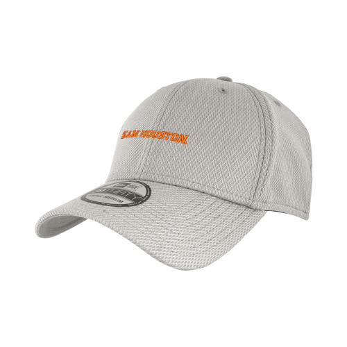  New Era Light Grey Diamond Era 39Thirty Stretch Fit Hat - Sam Houston Wordmark EMB