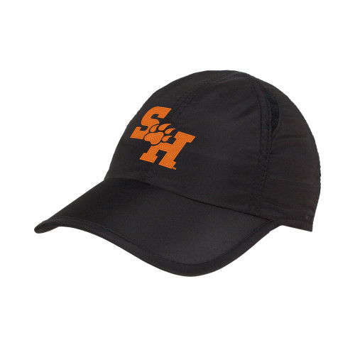  Womens Black Performance Cap - Primary Athletics Mark EMB